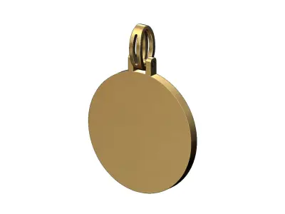 Simple round memory picture pendant 3D print model