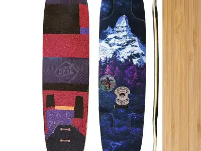 Skate Longboard Photorealisic  3D model