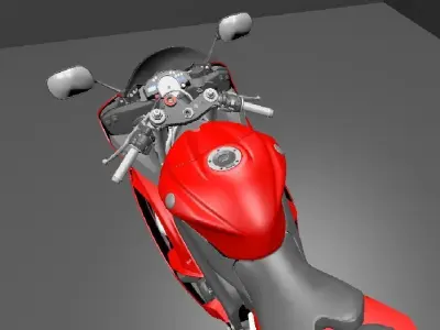 R6 street bike Low-poly 3D model