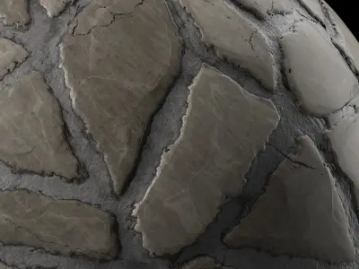 Stone Wall Materials 77- Decorative Brush Rock - Pbr 4k Seamless Texture