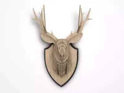 Stags Head Cut Out Free 3D model