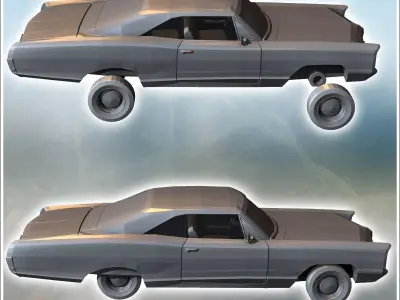 Luxury car Pontiac 22 Plus 10 - Modern WW2 WW1 World War Diaroma 3D print model