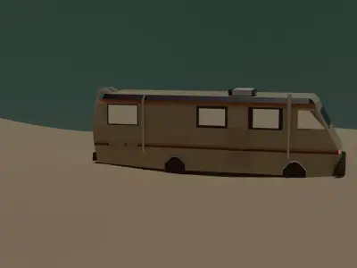 Breaking Bad VAN LOW POLY Low-poly 3D model