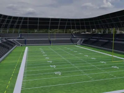 American Football Stadium Low-poly 3D model get