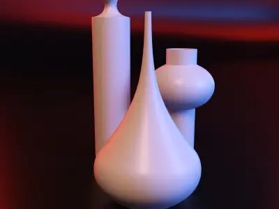 Modern Vase set 3D print model