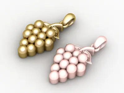 Grapes pendant 3d printable Model 3D print model