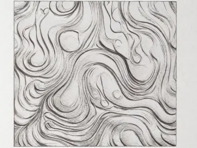 3D Wall Panel mural decor set relief stl 09 3D model