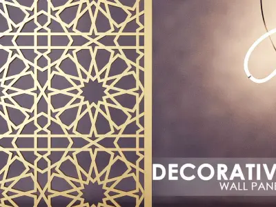ISLAMIC PATTERN WALL PANEL 3D model