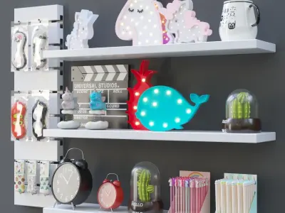 set of souvenirs and decor 3D model