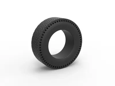 Rear tire of vintage dragster Version 10 Scale 1 to 25 3D print model