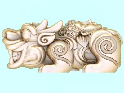 Pixiu Face Bracelet - Unicorn  bracelet - 5 Size 3D Model Collection