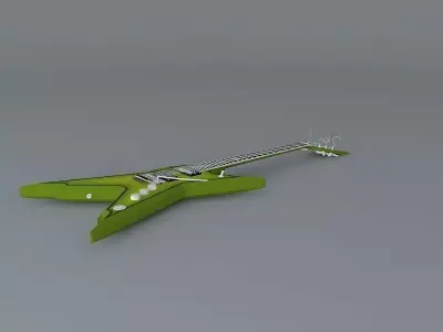 Dean Razorback 255 Dimeslime guitar Free 3D model