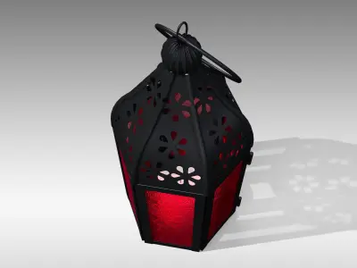 Moroccan Lantern 02 Low-poly 3D model