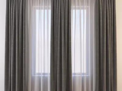 Set 22 Curtains 3D model