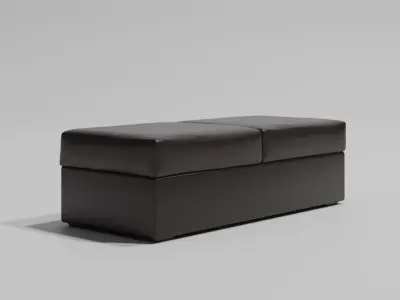 Double Pouf Moderno 3D model