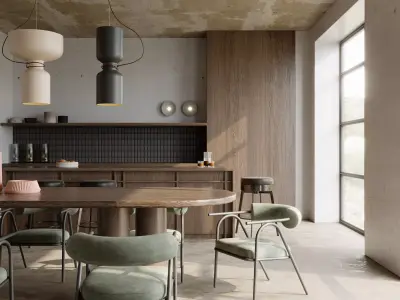Japandi Kitchen  3D model