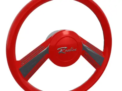 Raceline Explosion Steering Wheel Low-poly 3D model