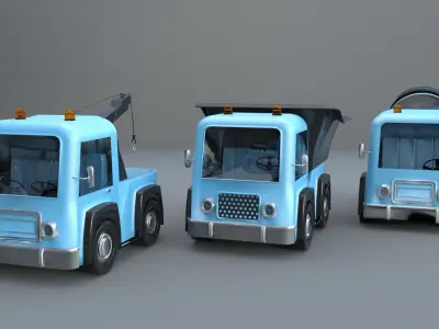 TOY TRUCKS 3D model