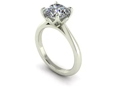 Diamond Wedding Ring R1 3D print model