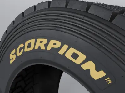Pirelli Scorpio KX WRC tire 3D model