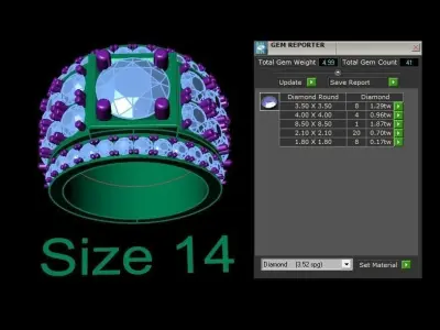 Man ring with 18k gold in Asia R6 3D model