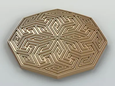 Round rosette 039 3D model