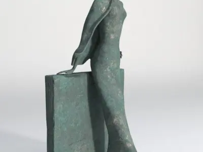 Bronze statuette - 3dsMax V-Ray - PBR - 47 cm - 18 inches 3D model