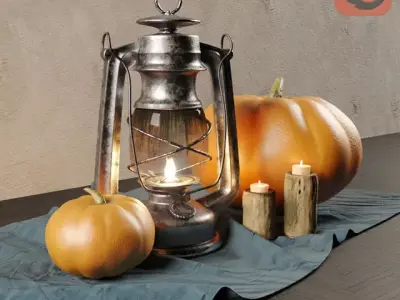 Decor set halloween 3D model