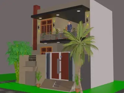 modern houses  3D model