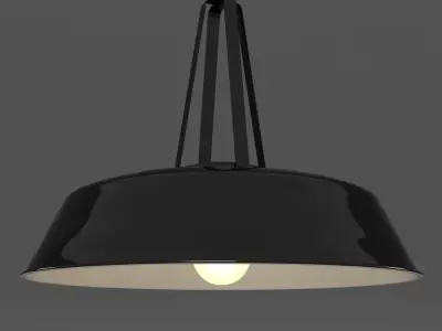 Black Ceiling Lamp 3D model