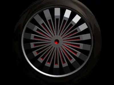 Rim Wheel Low-poly 3D model