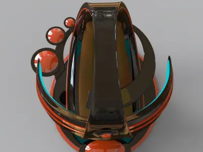 Gaming  Chair Setup Low-poly 3D model