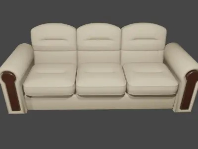 Luxury Sofa - Living Room - Sala Low-poly 3D model