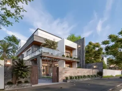 Villa Exterior Model 3D model