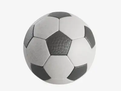 Soccer Ball Leather Style 3D model