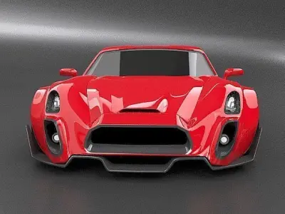 Retrone sportscar concept 3D model