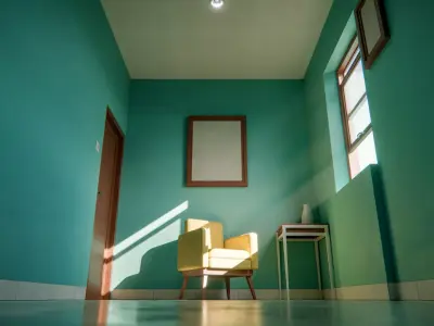 The Yellow Chair Interior Scene Low-poly 3D model