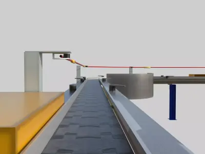 Conveyor Belt Low-poly 3D model