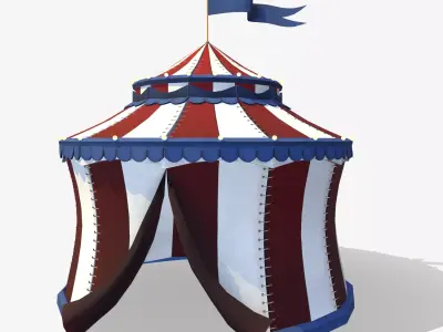 Circus Tent Low-poly 3D model