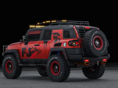 Toyota FJ Cruiser rally car 3D model