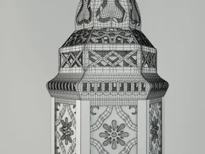 Moroccan Hanging Floor Lanterns 3D model