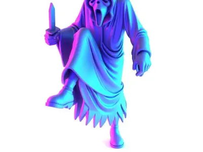 Ghostface Scream Scary Movie toy 3D print model