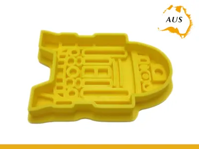 R2D2 Cookie Cutter Fruit Cake Mold Decor Baking Free 3D print model