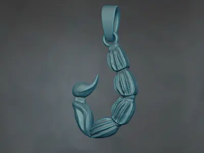 Scorpion Tail Pendant Free 3D print model