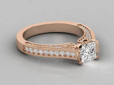 engagement ring varius on one paquet  3D print model