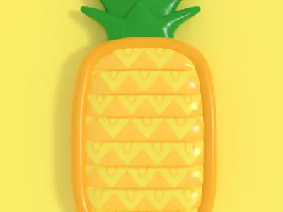 Inflatable Pineapple Float 3D model 3D model