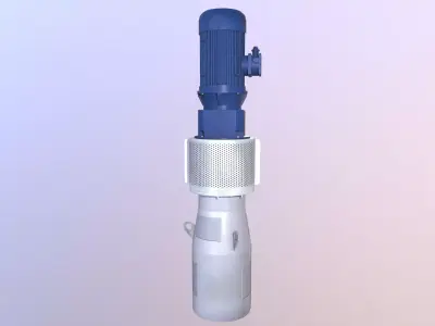 Motor Pump Low-poly 3D model