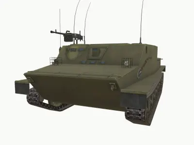 BTR-50pk Low-poly 3D model