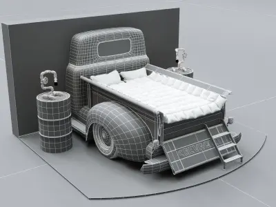 Chevy Pickup Bed 3D model