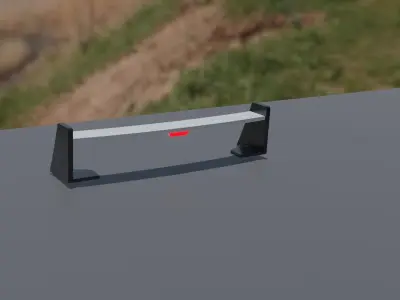 Car spoiler pack Low-poly 3D model